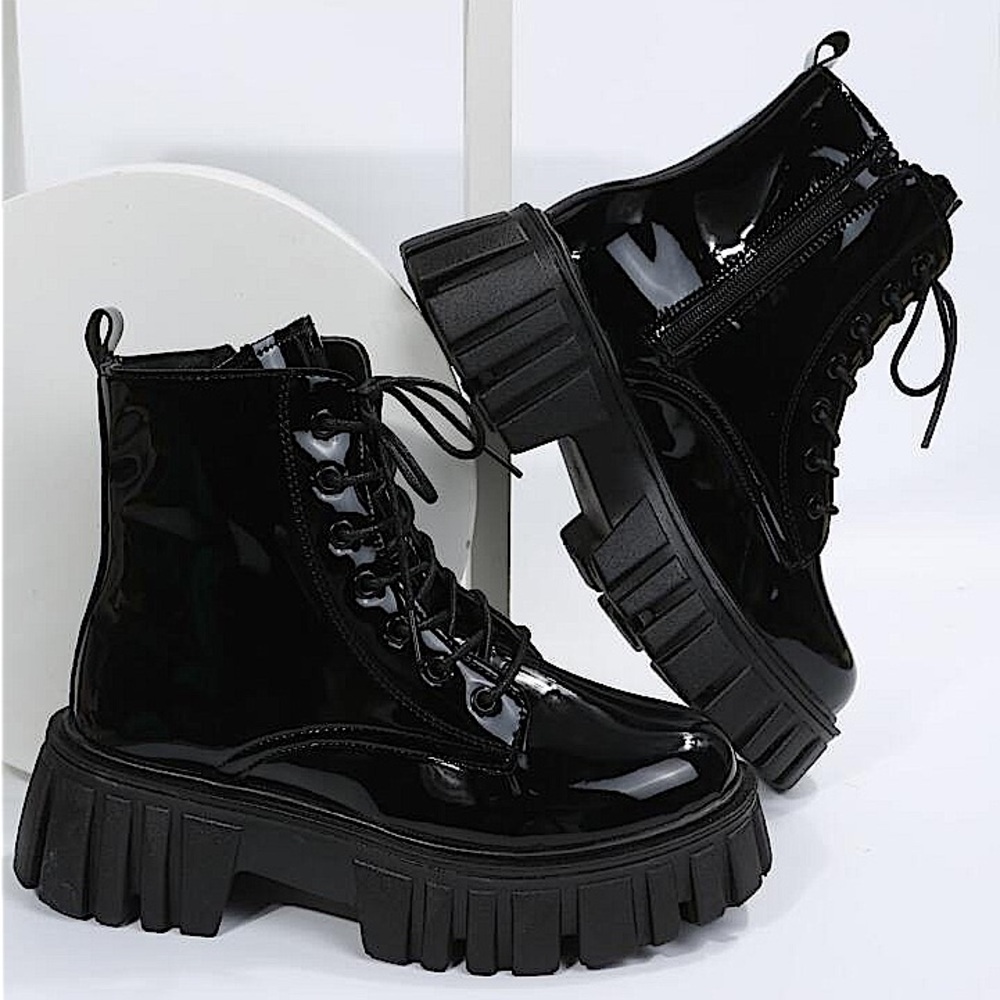 Platform Black Boots